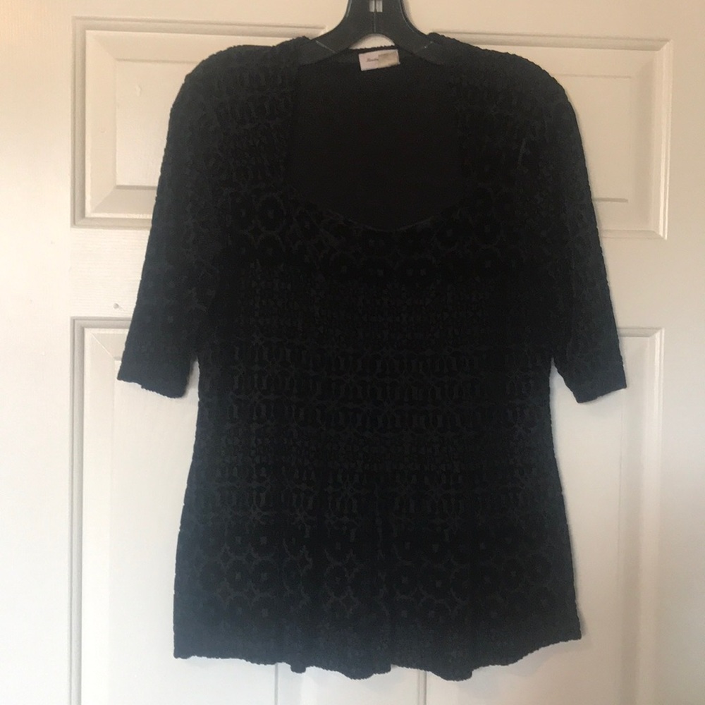 Meadow Rue Black Peplum Top
